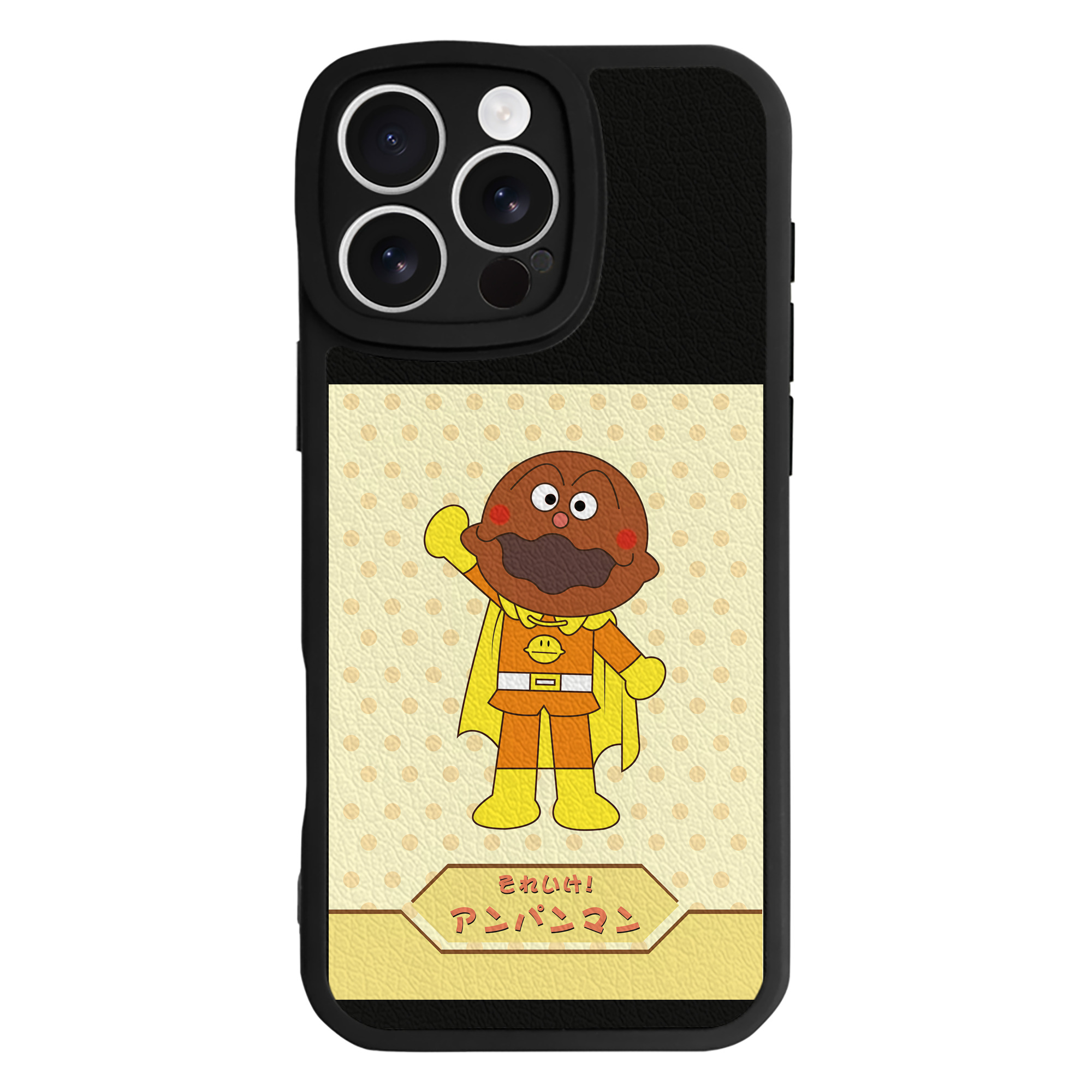 （画像用） アンパンマン Anpanman 【iPhone 16シリーズ対応】シリコンスマホケース（レザー調） 材質：シリコン